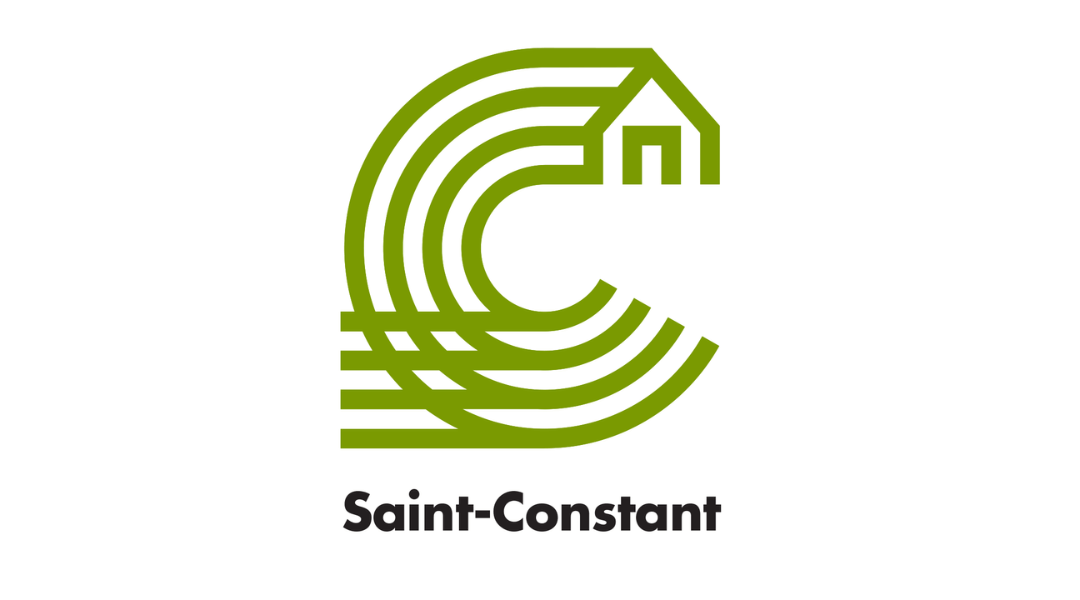 Logo of Saint-Constant with green stylized letter C and house design.