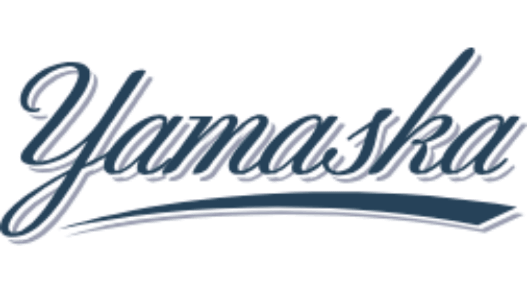 Yamaska logo in elegant blue script font on white background