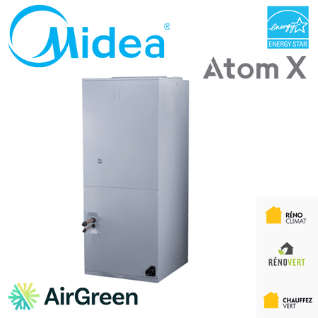 Fournaise Électrique MIDEA ATOM X | 3 Tonnes - Energy Star certified heating solution by AirGreen, optimized for Quebec's climate.