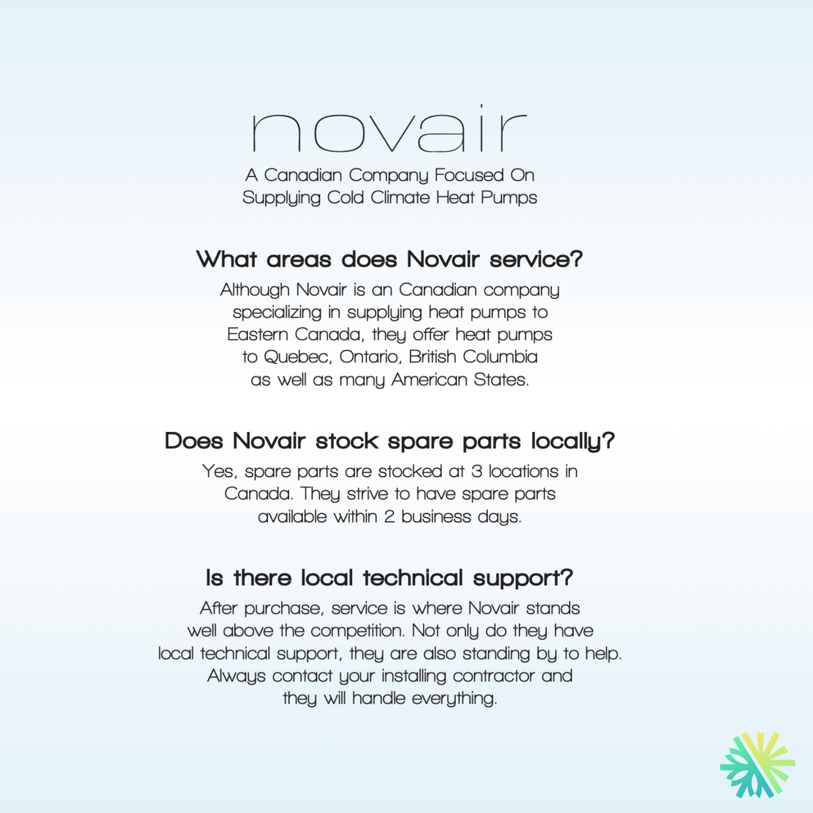 Thermopompe Air Climatisé Mural NOVAIR Hyper Heat (-35°C) | 12 000 BTU information on service and support
