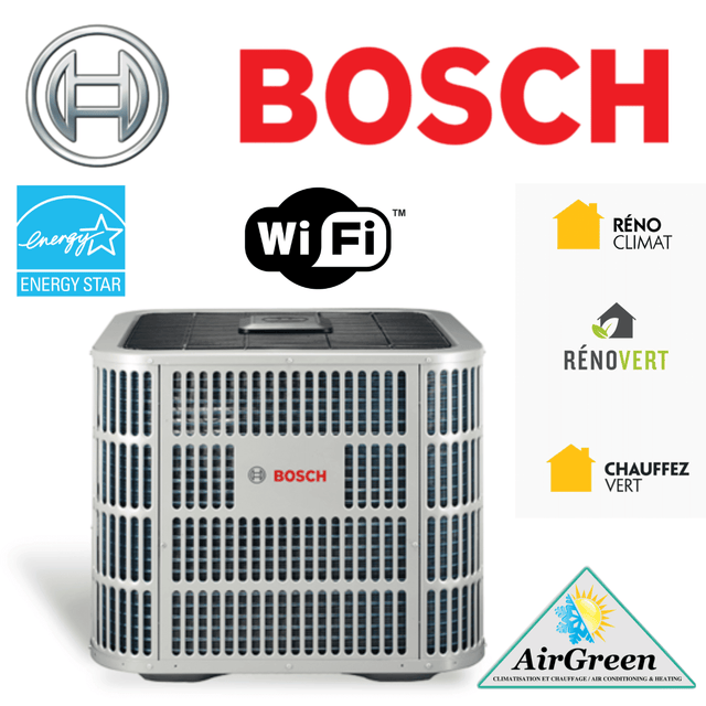 Thermopompe centrale Bosch installée par AirGreen
