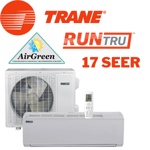 Thermopompe Murale Trane RunTru 17 SEER de 9 000 BTU Montréal installation et distribution Grand Montréal avec garantie