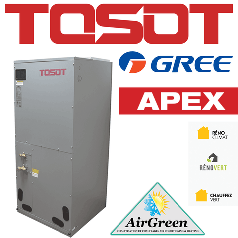 Fournaise électrique TOSOT APEX 3 Tonnes Montréal, installation et distribution, efficacité et performance.