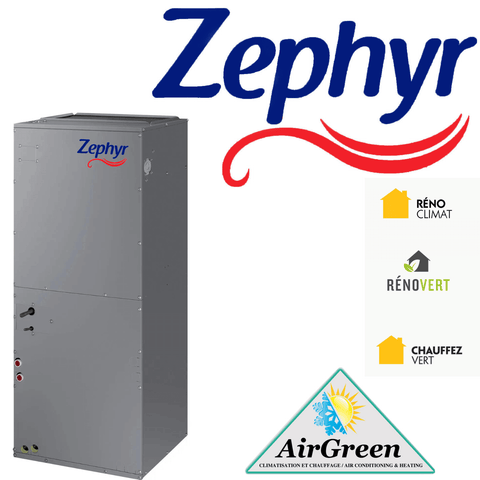 Fournaise électrique ZEPHYR 5 Tonnes Montréal, appareil moderne et silencieux, idéal pour le climat du Grand Montréal.