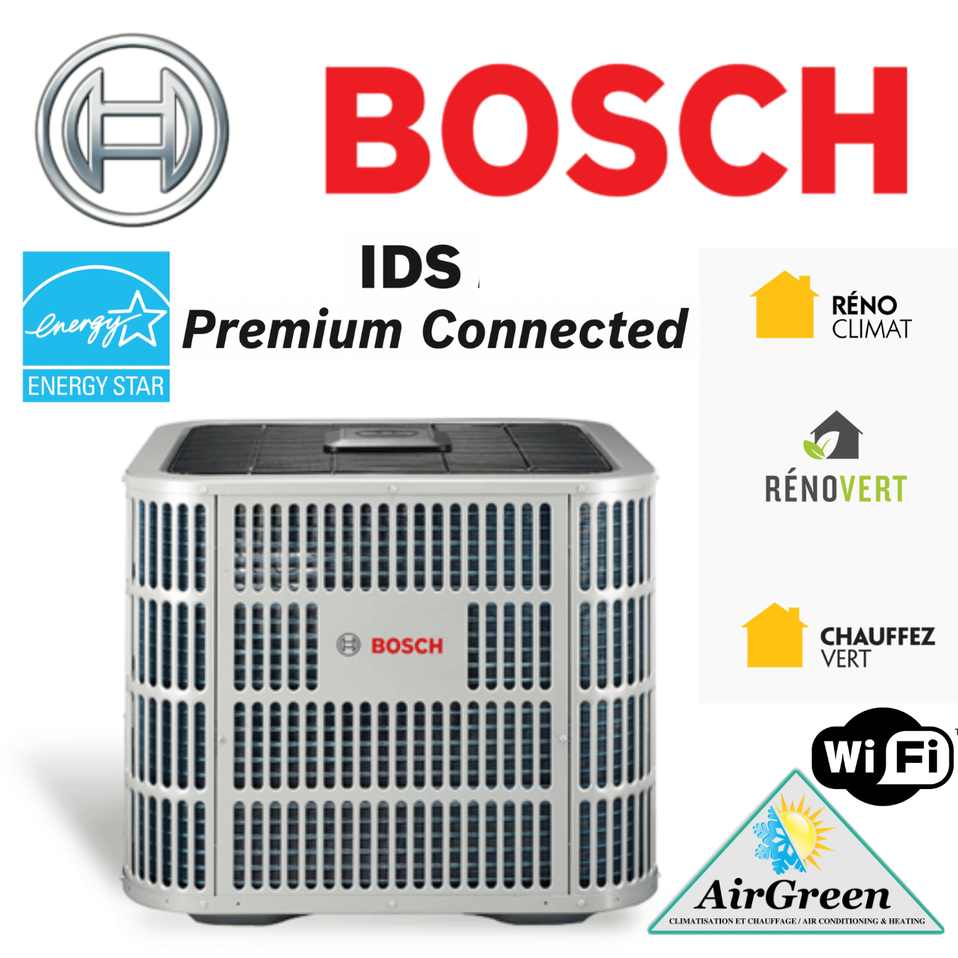 Thermopompe Centrale Bosch IDS 2.1 PREMIUM CONNECTED 5 Tonnes